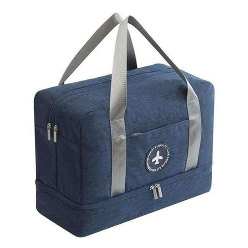 Planet Gates navy blue Waterproof Travel Storage Bag Fashion Traveling Shoulder Bag Big Capacity Travel Bag Organizer Dry and Wet Separation Shoe Pouch