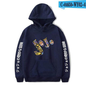 Planet Gates navy blue / XXL JoJo's Bizarre Adventure Hoodies Sweatshirts Men Women Harajuku Hoodies Anime Fashion Hoodie Japanese Streetwear Cartoon Hoodies