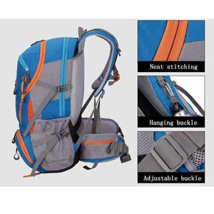 Planet Gates Navy Camping Hiking Backpack 45L Waterproof Trekking Sports Bag Fishing Backpacks Mountaineering Bag Climbing Travel Rucksack