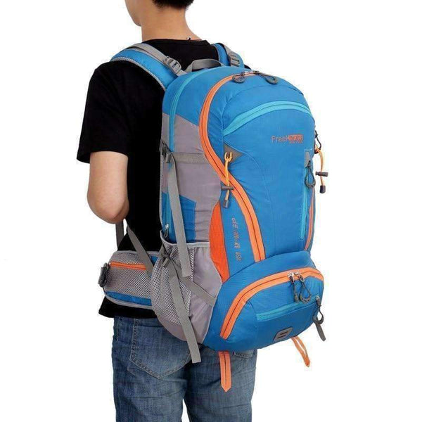 Planet Gates Navy Camping Hiking Backpack 45L Waterproof Trekking Sports Bag Fishing Backpacks Mountaineering Bag Climbing Travel Rucksack