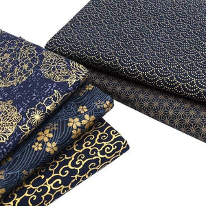 Planet Gates Navy Cotton Fabric By Half Yards Japanese Sewing Fabric For DIY Kimono Handicraft Materials For Children TJ1023