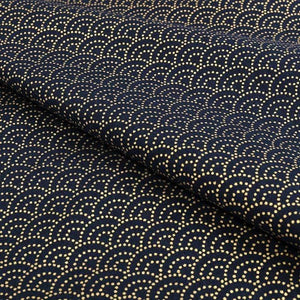 Planet Gates Navy Cotton Fabric By Half Yards Japanese Sewing Fabric For DIY Kimono Handicraft Materials For Children TJ1023