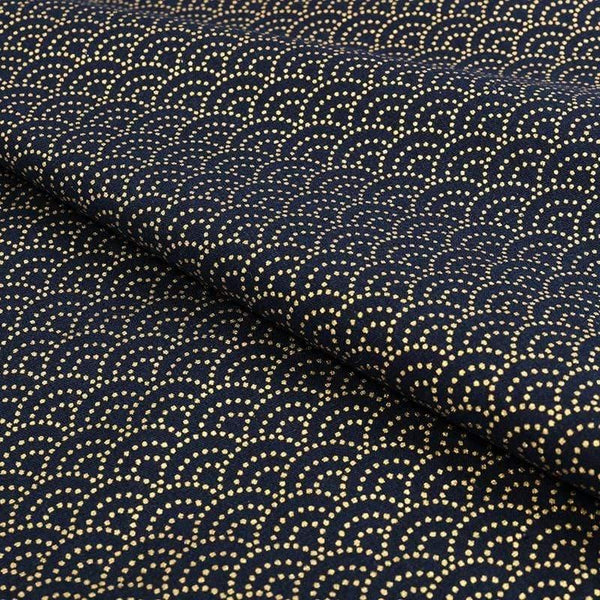 Planet Gates Navy Cotton Fabric By Half Yards Japanese Sewing Fabric For DIY Kimono Handicraft Materials For Children TJ1023