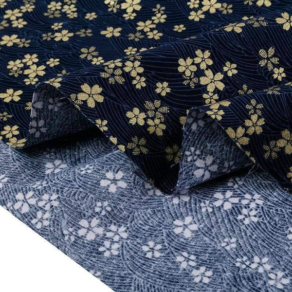 Planet Gates Navy Cotton Fabric By Half Yards Japanese Sewing Fabric For DIY Kimono Handicraft Materials For Children TJ1023