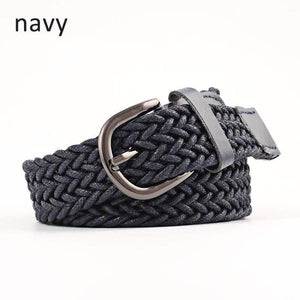 Elastic Stretch Waist Belts For Men Women Casual Stretch Woven Belt Women Waistband Student Jeans Canvas Belt