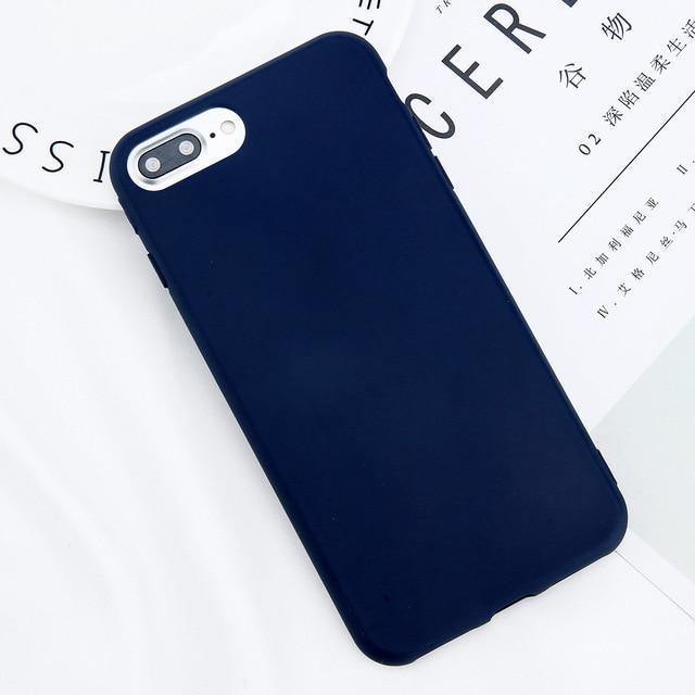 USLION Candy Color Plain Phone Case For iPhone X 8 7 6 6S Plus Soft TPU Silicon Full Back Cover For iPhone XS Max XR Cases Capa - Planet Gates