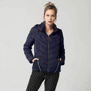 Planet Gates Navy / L Fashion Autumn Winter Jacket Women Down Parkas Outerwear Womens Hooded Coats Slim Cotton Padded Jacket Female FICUSRONG 2018