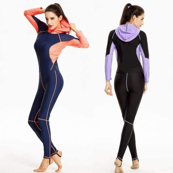 Planet Gates navy / L Women Swimwear 2017 Bikini Diving Suit Swimsuit High Quality Cover Up Zipper Retro Bodysuit Swim Wear Girl Sports Biquini