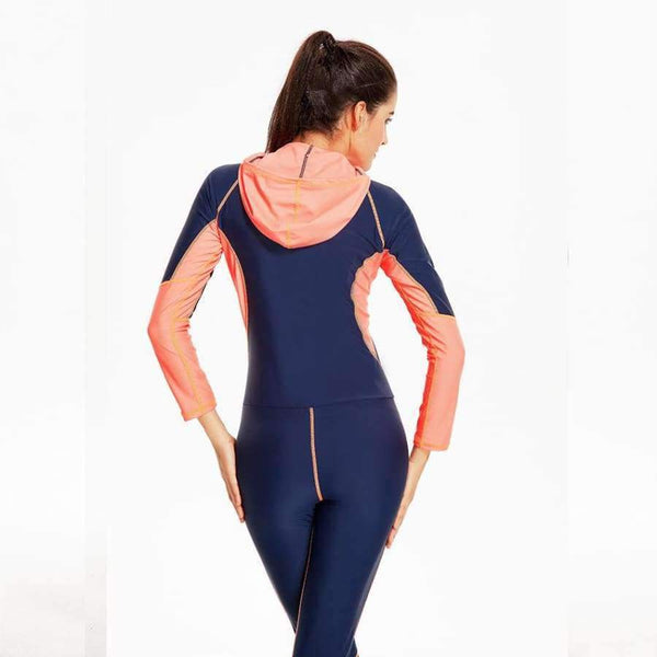 Planet Gates navy / L Women Swimwear 2017 Bikini Diving Suit Swimsuit High Quality Cover Up Zipper Retro Bodysuit Swim Wear Girl Sports Biquini