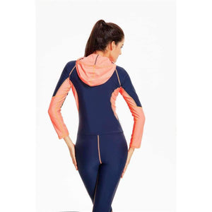 Planet Gates navy / L Women Swimwear 2017 Bikini Diving Suit Swimsuit High Quality Cover Up Zipper Retro Bodysuit Swim Wear Girl Sports Biquini