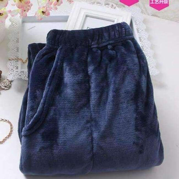 Planet Gates navy / M Fdfklak Women's Trousers 2018 Winter New Flannel Pants For Home Cotton Pajama Bottoms Pajama Style Pants Women Lounge Pants Q411