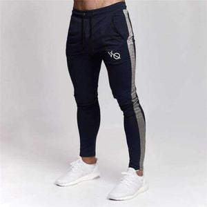 Planet Gates Navy / M Running Tights Men Comression Pants Sports Jogging Leggings Mens Fitness Training Sweatpants Gym Clothing Long Trousers