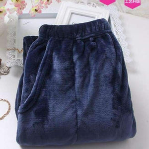 Planet Gates navy / M Women's Trousers 2018 Winter New Flannel Pants For Home Cotton Pajama Bottoms Pajama Style Pants Women Lounge Pants Q411