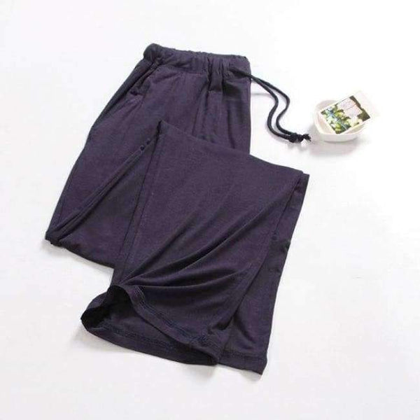 Planet Gates navy / M Women's Trousers Modal Spring Autumn Bottom Pyjama Cotton Pajama Pants Ladies Pajama Bottoms Black Women Sleeping Pants Q296