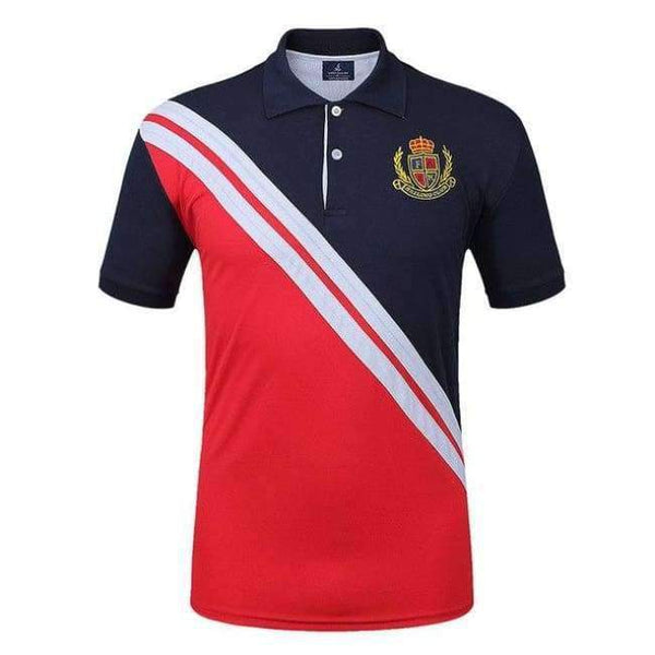 Planet Gates Navy red / M T-Shirt Men Golf Polo Cotton Tops & Tees Short Sleeve Golf Shirts Quick Dry Fit Plus Size M-XXX