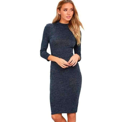 Planet Gates Navy / S Vintarfell Summer Dress Women 2018 Hot Full Sleeve O-neck Sundress Female Knee-Length Sexy Casual Cotton Vestido De Festa Femme