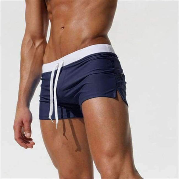 Planet Gates Navy  shorts / S Summer Swimwear Men Swimsuit Maillot De Bain Boy Swim Suits Boxer Shorts Swim Trunks Swimming Surf Banadores mayo sungas