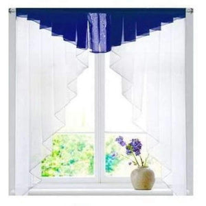 Planet Gates Navy / W100 X L100CM 11 colors Fashion Pleated Roman Curtain Design Stitching Colors Tulle Balcony Kitchen Window Curtain Blind 1pc