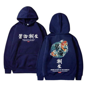 Planet Gates Navy / XXXL Streetwear Chinese characters Men Hoodies Sweatshirts Fashion Autumn Hip Hop Black Hoodie Erkek sweatshirt