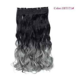 Planet Gates NC/4HL / 22inches Synthetic Heat Resistant 22" Ombre Wigs Chocolate Brown to Blonde Women Wavy Hair One Piece Clip in Hair Extensions