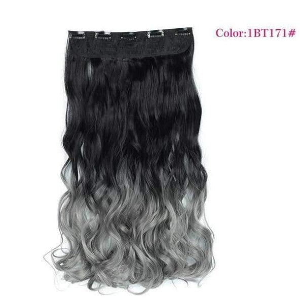 Planet Gates NC/4HL / 22inches Synthetic Heat Resistant 22" Ombre Wigs Chocolate Brown to Blonde Women Wavy Hair One Piece Clip in Hair Extensions