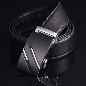 Planet Gates ne305 / 100cm 27to29 Incn Brand Belt Men Top Quality Genuine Luxury Leather Belts for Men,Strap Male Metal Automatic Buckle