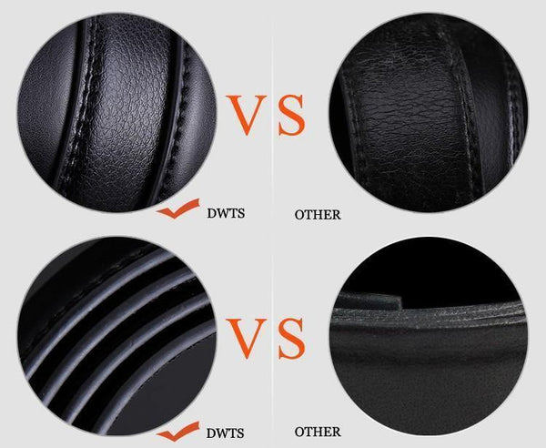 Planet Gates NE305 gold / 105cm 29to31 Inch Leather Strap Belts For Men Top Quality Automatic Buckle black Belts Cummerbunds