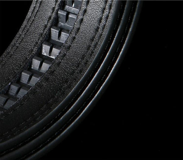 Planet Gates NE305 gold / 105cm 29to31 Inch Leather Strap Belts For Men Top Quality Automatic Buckle black Belts Cummerbunds