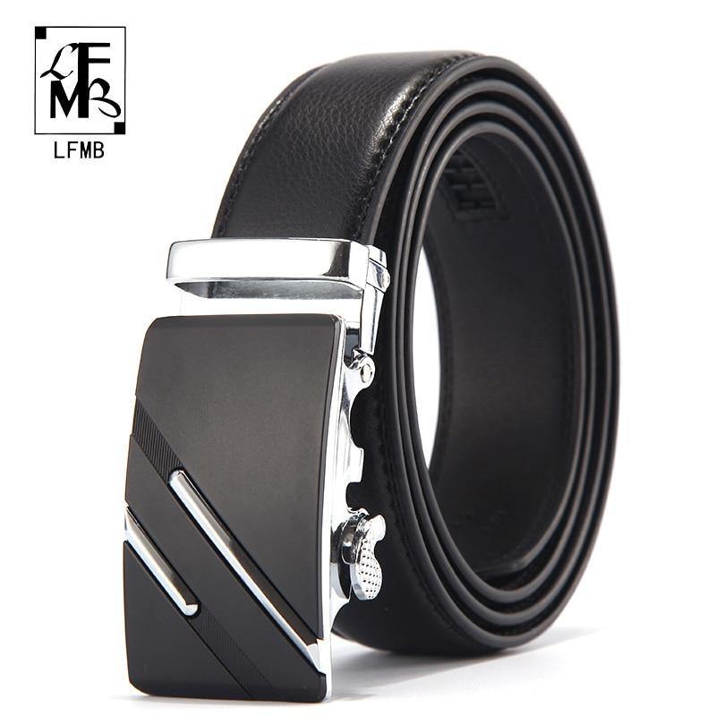 Planet Gates ne330 / 95cm 24to27 Incn Brand Belt Men Top Quality Genuine Luxury Leather Belts for Men,Strap Male Metal Automatic Buckle