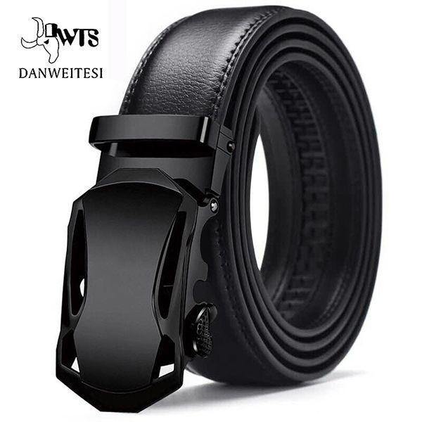 Planet Gates NE710 / 105cm 28to30 Inch Leather Belts For Men Automatic Male Belts Cummerbunds Leather Belt Men dropshipping Black Belts 105cm-125cm