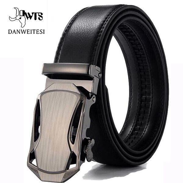Planet Gates NE712 / 105cm 28to30 Inch Leather Belts For Men Automatic Male Belts Cummerbunds Leather Belt Men dropshipping Black Belts 105cm-125cm