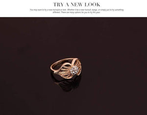 Planet Gates Necklace Earrings Bangle Ring Sets Gold Color Crystal Wedding Bridal Jewelry Sets