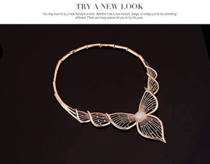 Planet Gates Necklace Earrings Bangle Ring Sets Gold Color Crystal Wedding Bridal Jewelry Sets