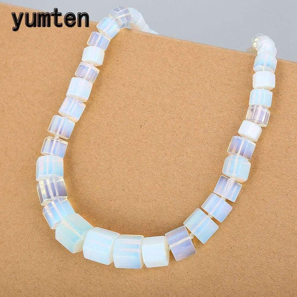 Planet Gates Necklace Magnesite Square Diamond Big Necklace Statement Natural Stone Gemstone Power Crystal Women Fine Jewelry