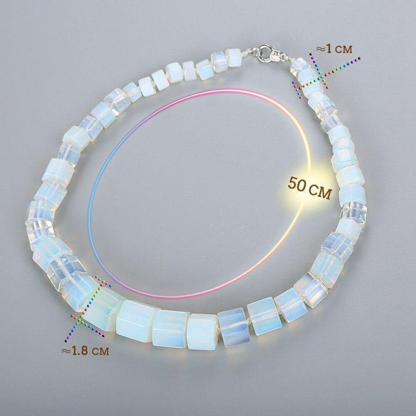 Planet Gates Necklace Magnesite Square Diamond Big Necklace Statement Natural Stone Gemstone Power Crystal Women Fine Jewelry