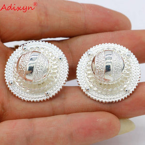 Planet Gates Necklace/Pendant/Earrings/Ring/Bangle Jewelry sets Silver Color Habesha African Wedding Gifts N06155