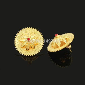 Planet Gates Necklace Pendants/Earrings/Ring Set  Gold Filled Plated Habesha Jewelry African Bridal Jewelry Sets