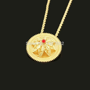 Planet Gates Necklace Pendants/Earrings/Ring Set  Gold Filled Plated Habesha Jewelry African Bridal Jewelry Sets