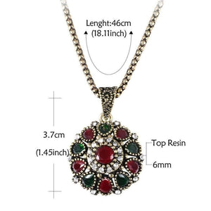 Planet Gates Necklace Sets Fashion Earing Fashion Vintage Ethnic Jewelry Turkish 3Pc Nigerian Red Bead Necklace