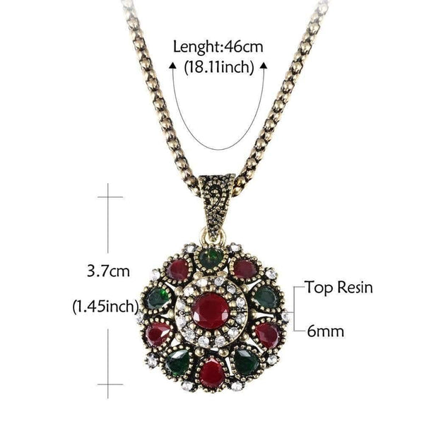 Planet Gates Necklace Sets Fashion Earing Fashion Vintage Ethnic Jewelry Turkish 3Pc Nigerian Red Bead Necklace