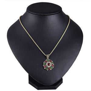 Planet Gates Necklace Sets Fashion Earing Fashion Vintage Ethnic Jewelry Turkish 3Pc Nigerian Red Bead Necklace