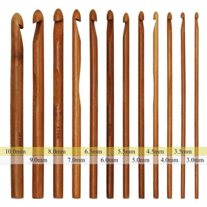 Planet Gates Needles Crochet Hooks Circular + Wood Bamboo Knitting Needles Tools Pins W/ Case for Yarn DIY Crafts Kit Set