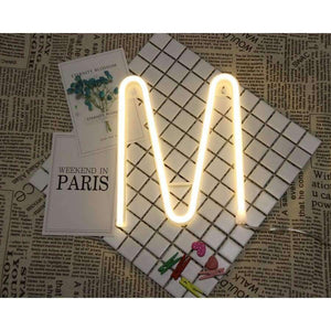 Planet Gates Neon Alphabet M Lamp 26 Letters  LED Night Light For Birthday Wedding Party Bedroom Wall Hanging Decor