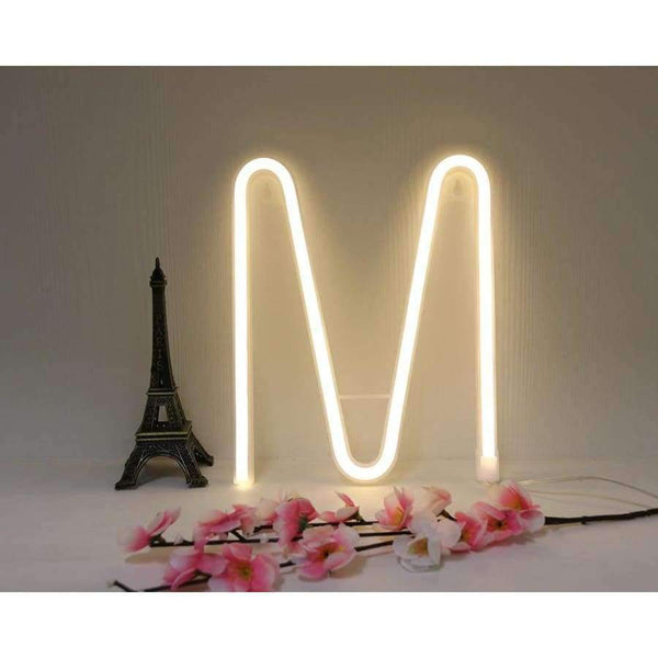 Planet Gates Neon Alphabet M Lamp 26 Letters  LED Night Light For Birthday Wedding Party Bedroom Wall Hanging Decor