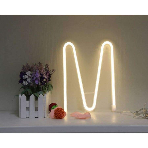 Planet Gates Neon Alphabet M Lamp 26 Letters  LED Night Light For Birthday Wedding Party Bedroom Wall Hanging Decor