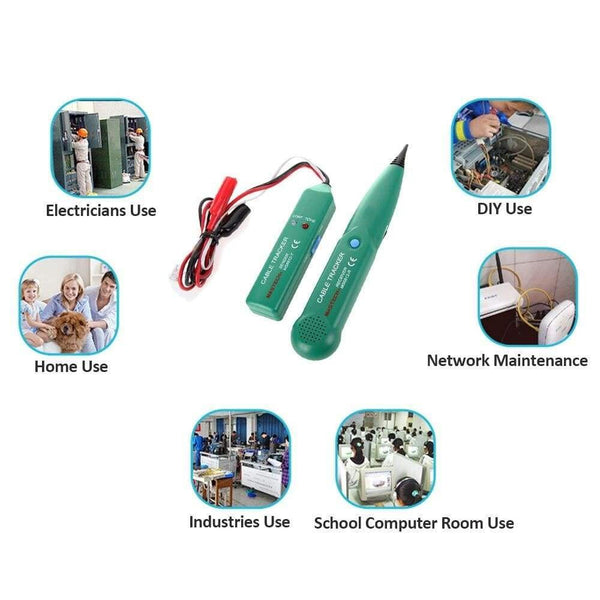 Network Cable Tracker MS6812 Telephone Line Tester Cables Continuity Detector Wiring Finder for Installing Maintaining Wires