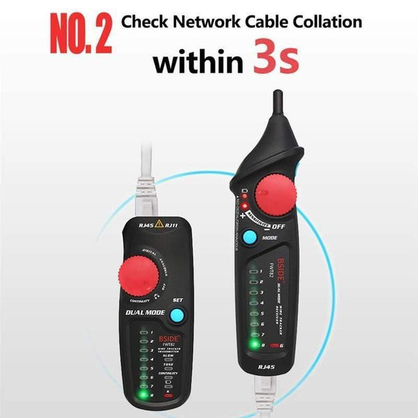 Network Cable Tracker Tester BSIDE FWT82  RJ45 RJ11 Telephone Wire Toner Ethernet LAN Tracer Analyzer Detector Line Finder