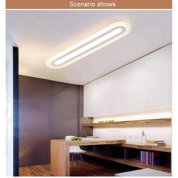 Planet Gates Neutral light / L40cm   28W Strip Acrylic LED ceiling light Home Living Room Bedroom Study Room Ceiling lamp Office Commercial Lighting