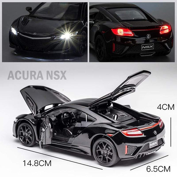 Planet Gates New 1:32 Acura NSX Alloy Sports Car Model Diecast & Toy Vehicles Metal Super Car Model Simulation Sound Light Childrens Toy Gift
