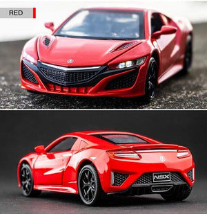 Planet Gates New 1:32 Acura NSX Alloy Sports Car Model Diecast & Toy Vehicles Metal Super Car Model Simulation Sound Light Childrens Toy Gift